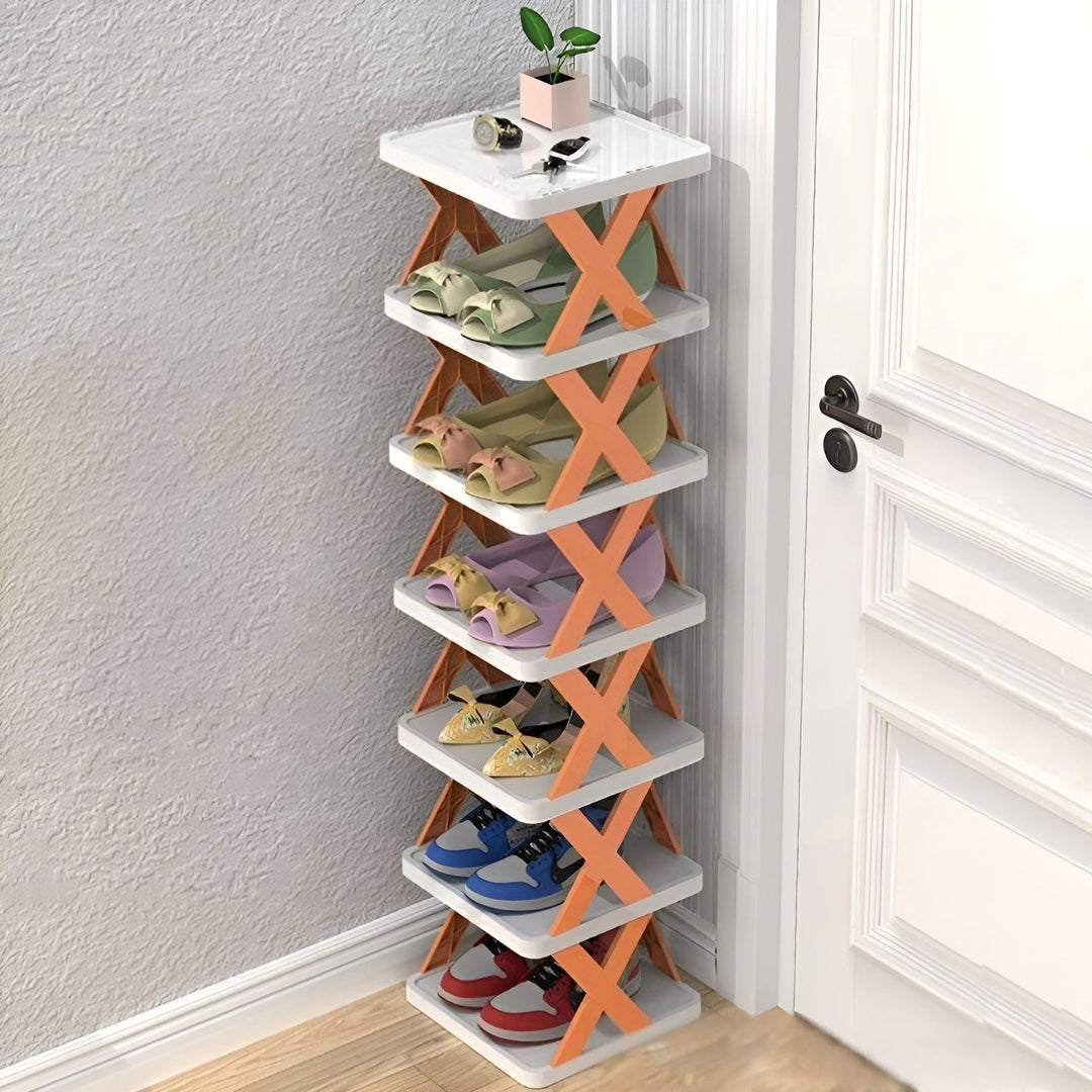 Faltbares Schuhregal mit 3–7 Ebenen | Platzsparender Schuh-Organizer | Multifunktionale Aufbewahrung für Flur &amp; Schlafzimmer
