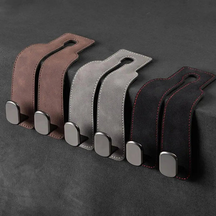Kopfstützen-Haken fürs Auto | Doppelhaken aus Metall als Auto-Organizer für Taschen und Einkäufe