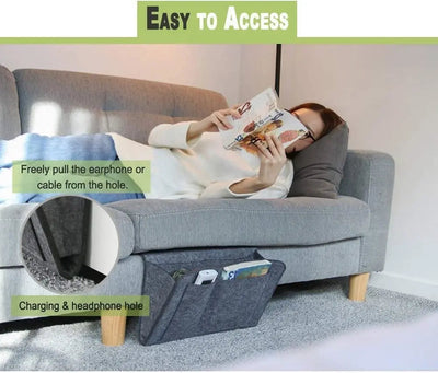 Filz-Organizer für Bett & Sofa mit 3 Fächern