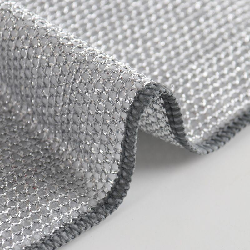 Wire Cleaning Cloths 20×20 cm | Strong Grease Dissolving Power, Quick-Drying &amp; Reusable | For Pots, Pans, Stove &amp; Grill | 5+5 Free