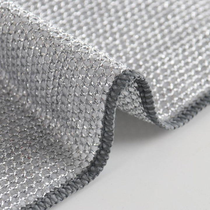 Wire Cleaning Cloths 20×20 cm | Strong Grease Dissolving Power, Quick-Drying &amp; Reusable | For Pots, Pans, Stove &amp; Grill | 5+5 Free