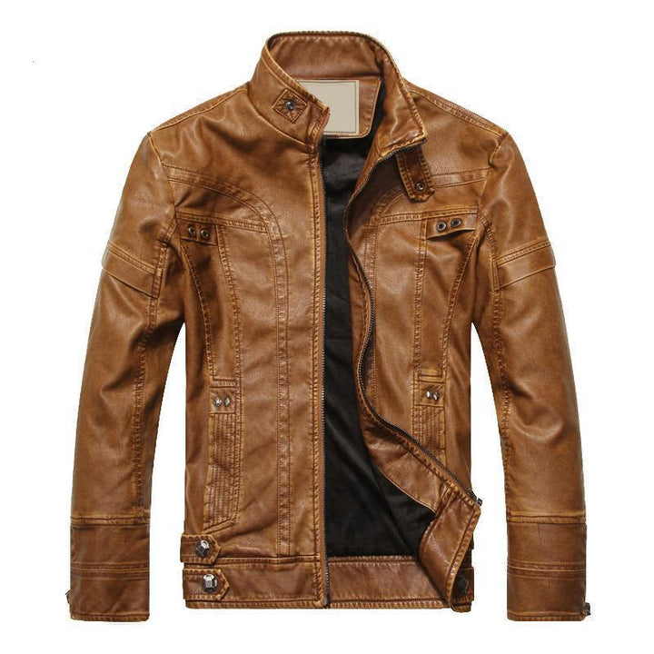 PU Lederjacke | Damen Kunstlederjacke mit geripptem Saum im lässigen Stil