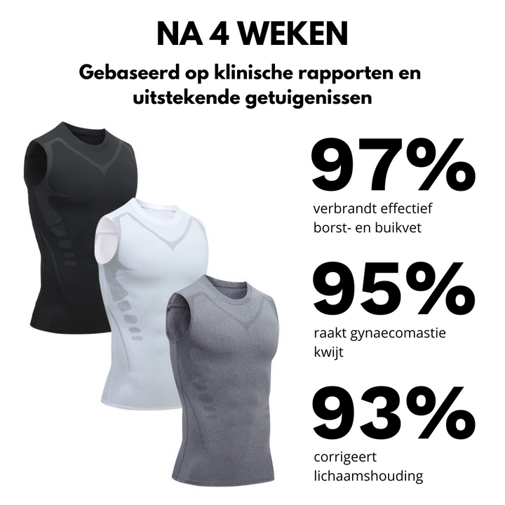 T-shirt correcteur de posture pour hommes | Design compressif de soutien pour dos &amp; épaules | Discret sous les vêtements, confortable au quotidien