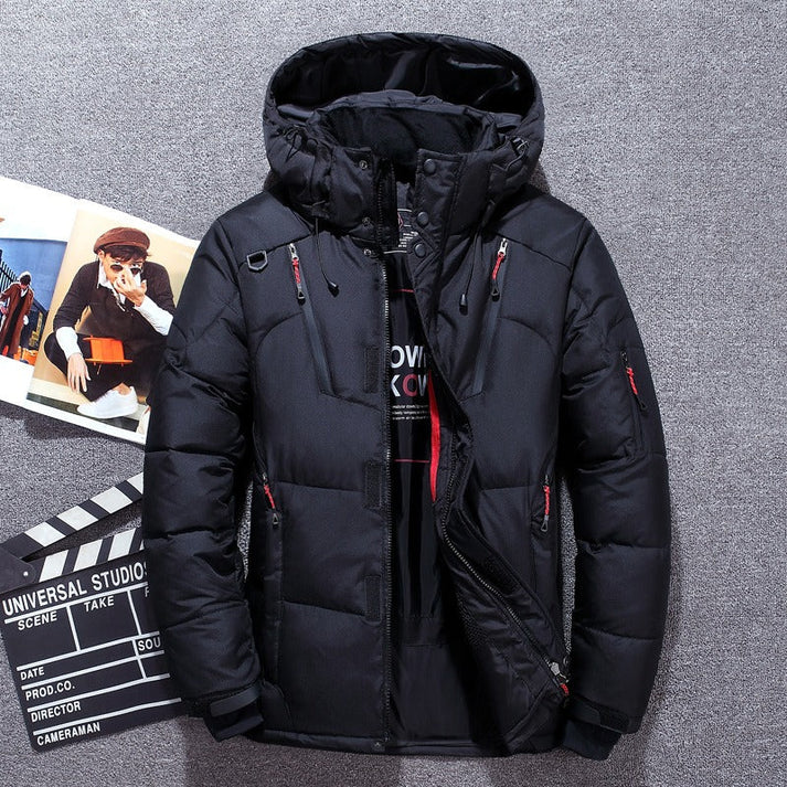 Herren Winterjacke | Wattierte Steppjacke mit verstellbarer Kapuze, Reißverschlusstaschen und sportlichem Schnitt für kalte Tage