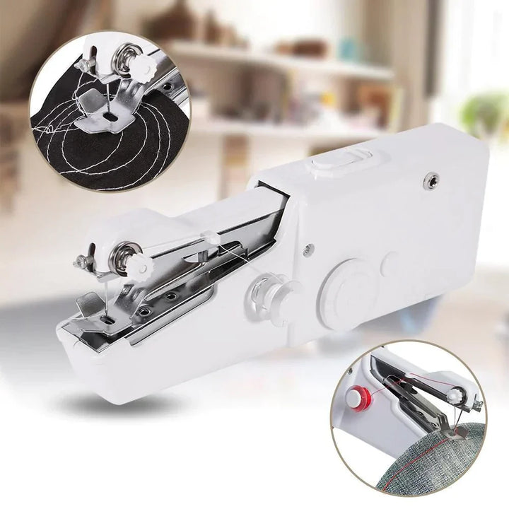 Mini-Handnähmaschine | Tragbare kabellose Nähmaschine mit Einhand-Bedienung für schnelle Reparaturen und Säume