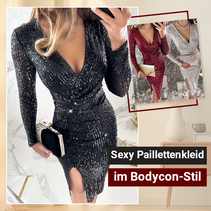 🎅Vianočný výpredaj 50% zľava🎄Sexy šaty s flitrami v štýle bodycon✨