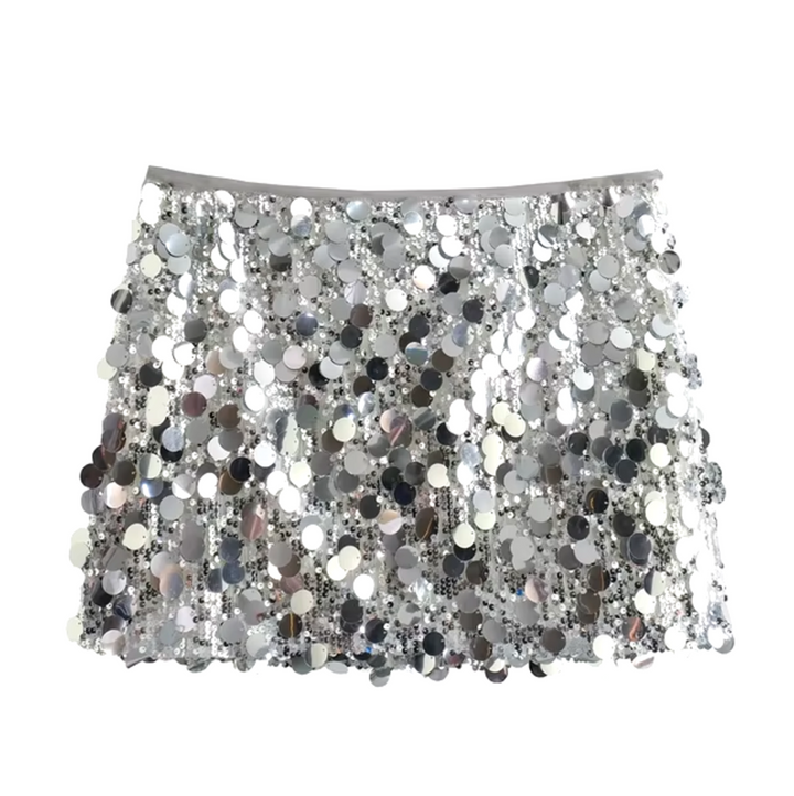 Damen Minirock mit Pailletten | Hohe Taille &amp; schmale Passform für Party, Sommer &amp; Streetwear | Jacinda