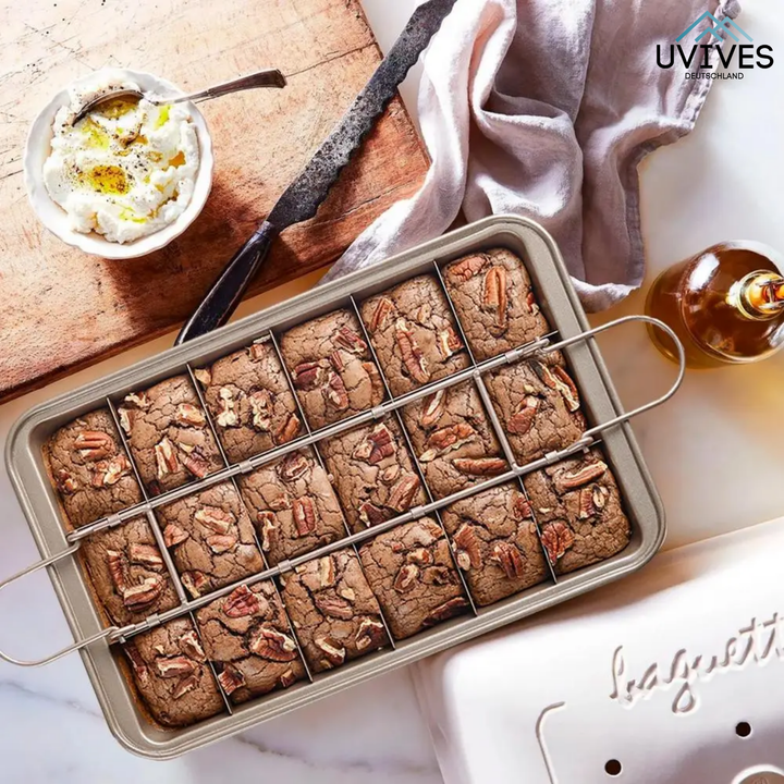 Baking pan with divider | 18 pieces | Non-stick &amp; dishwasher safe