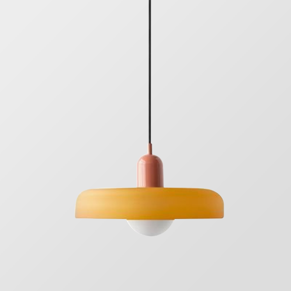 Suspension en métal et verre avec effet vitrail | Ø25/Ø35 cm, douille G9 | Suspension réglable | Aspect cristal