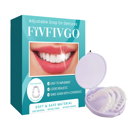 Adjustable Snap-On Tooth Cover | Flexible &amp; Comfortable for a Natural Smile | Reusable, Removable, DIY Customization