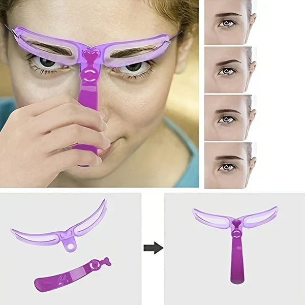 Augenbrauen-Schablone mit 8 Formen | Präzisions-Styling-Tool für gleichmäßige Augenbrauen &amp; einfaches Make-up