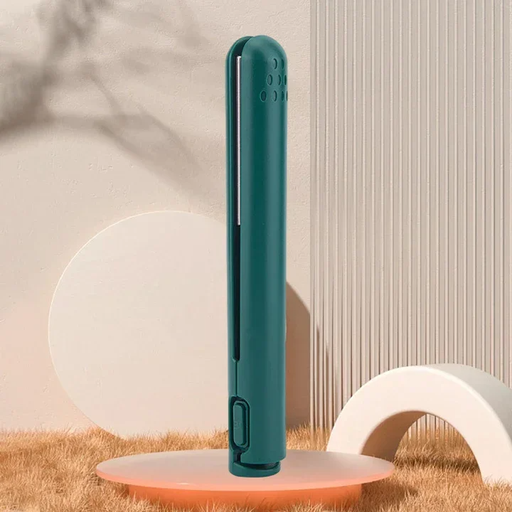 Mini ferro arricciacapelli e piastra lisciante 2-in-1 USB | Piastra riscaldante in ceramica e piastra 3D flottante | Compatto come un rossetto | Styling in 3–5 minuti