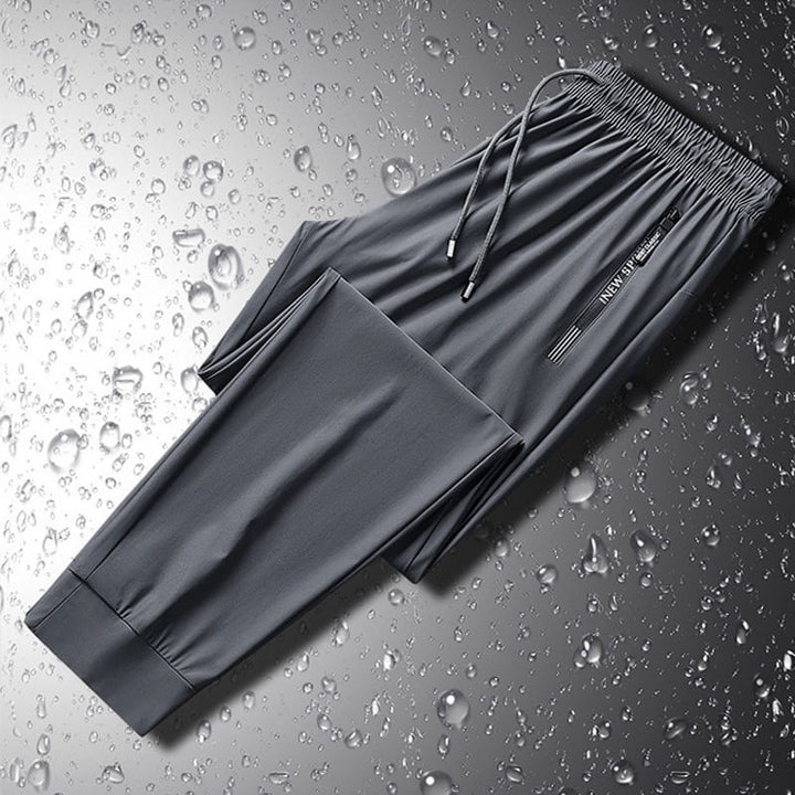 Herren Jogginghose | Schnell trocknende Stretchhose mit Kordelzug und Reißverschlusstaschen für Sport und Alltag