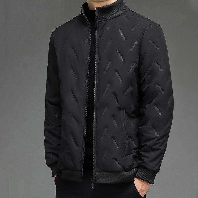 Herren Winterjacke | Warme Freizeitjacke mit Stehkragen, gefüttertem Innenfutter und versteckten Taschen