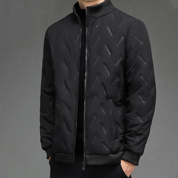 Herren Winterjacke | Warme Freizeitjacke mit Stehkragen, gefüttertem Innenfutter und versteckten Taschen