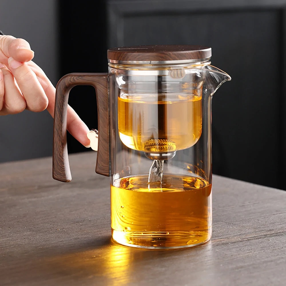 Heat-resistant glass teapot with filter | For loose leaves &amp; tea bags | Clear view of the color | For everyday use &amp; guests