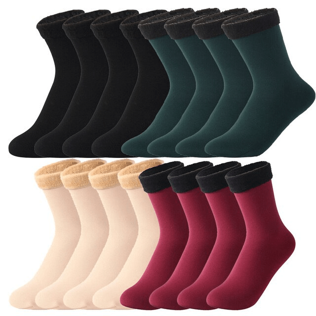 Damen Wintersocken | Flauschig gefütterte Thermosocken mit elastischer Passform für kalte Tage