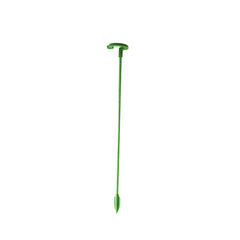 Plant Supports with Support Ring (Set of 10) | Straight Stems Without Bending | Discreet Green, Durable &amp; Reusable | 17–48 cm