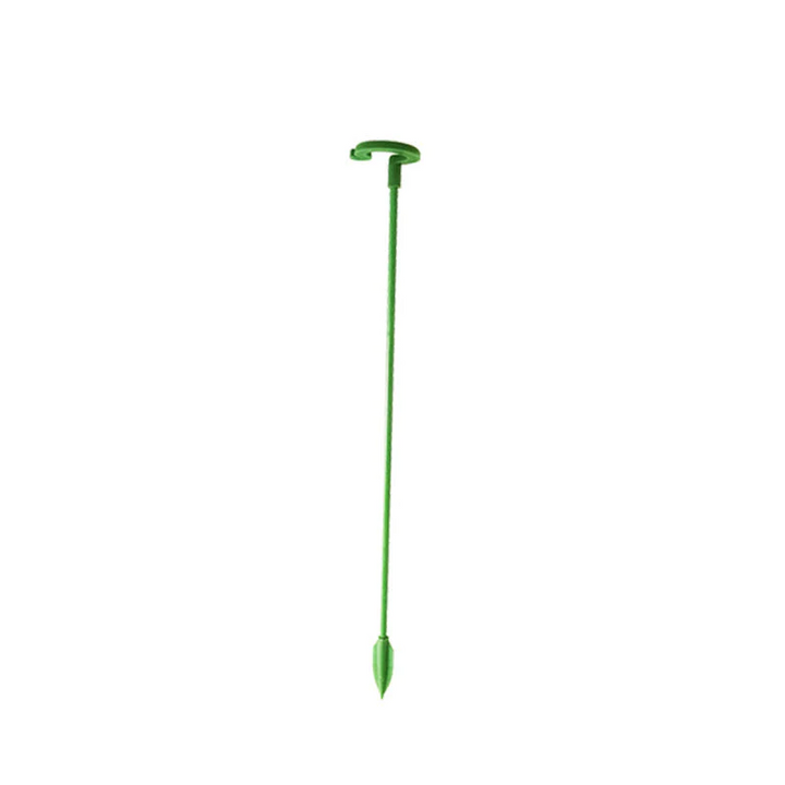 Plant Supports with Support Ring (Set of 10) | Straight Stems Without Bending | Discreet Green, Durable &amp; Reusable | 17–48 cm
