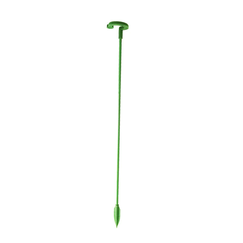 Plant Supports with Support Ring (Set of 10) | Straight Stems Without Bending | Discreet Green, Durable &amp; Reusable | 17–48 cm