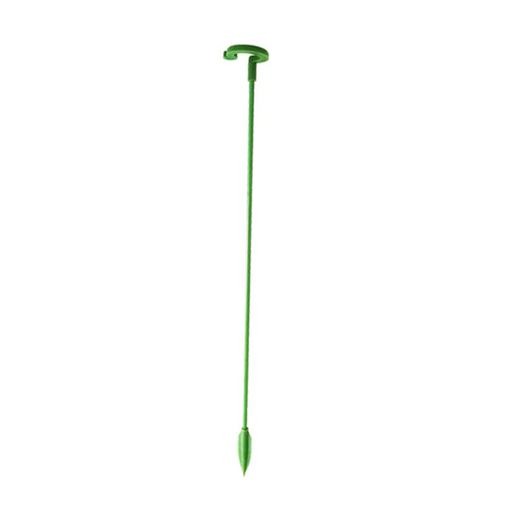 Plant Supports with Support Ring (Set of 10) | Straight Stems Without Bending | Discreet Green, Durable &amp; Reusable | 17–48 cm