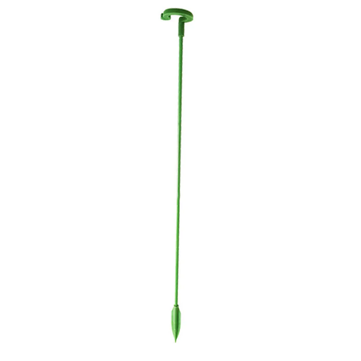 Plant Supports with Support Ring (Set of 10) | Straight Stems Without Bending | Discreet Green, Durable &amp; Reusable | 17–48 cm