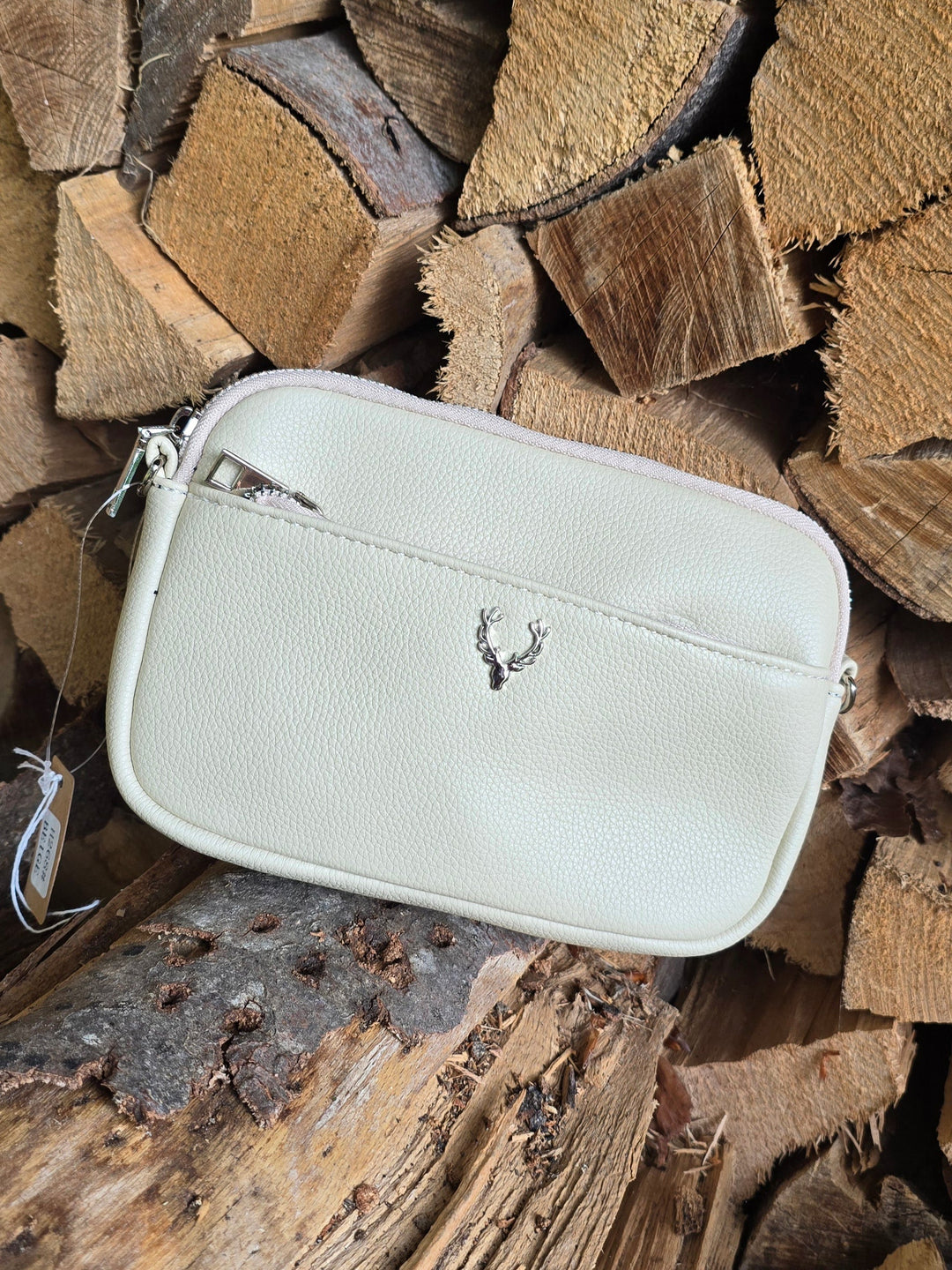 Trachtentasche Damen | Dirndltasche mit Hirschmotiv, Reißverschlussfächern und verstellbarem Schultergurt