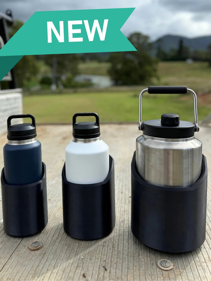 Magnetic bottle holder | Strong grip &amp; noise-free storage | 3D printed &amp; UV resistant | For workshop, car &amp; gym