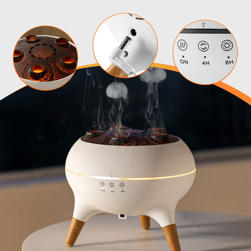Aroma Diffuser | Ultraschall-Luftbefeuchter mit Quallen-Nebeleffekt, 250-ml-Wassertank und LED-Beleuchtung