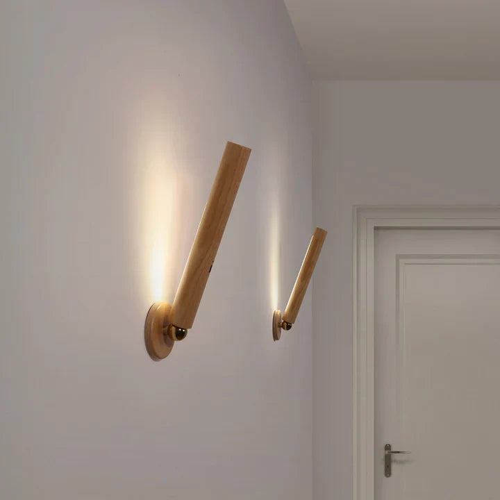 SpinStrahl™ Drehbare Lampe aus Holz