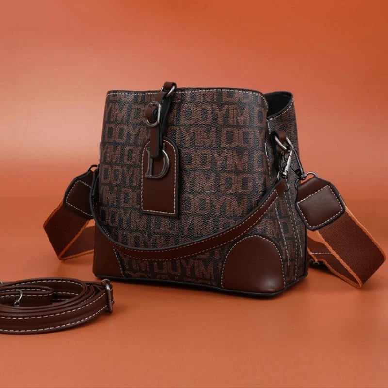 Sac épaule femme rétro en PU 21×19×12 cm | Plusieurs compartiments &amp; fermeture magnétique | Bandoulières réglables, plusieurs couleurs