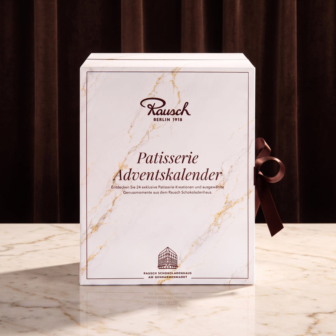 Patisserie Adventskalender | 24 Türchen mit handgefertigten Schokoladenkreationen, Weihnachts-Dragées und Pralinen