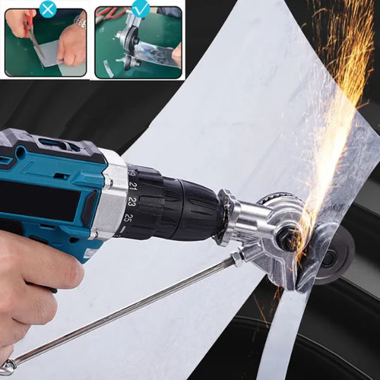 Tagliabanda per trapano per metallo fino a 0,8 mm – BladeXcel | Montaggio senza attrezzi | Taglio multidirezionale ad ogni angolo