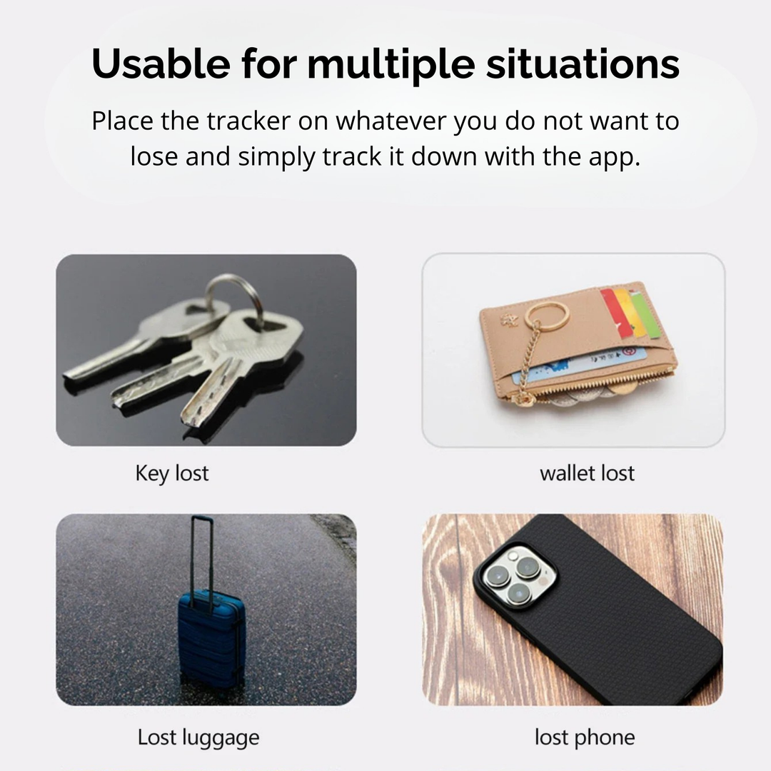Bluetooth Haustier Tracker | Kabelloser Tierfinder mit App, Trennungsalarm, Tonsignal und Standortanzeige für Hunde und Katzen