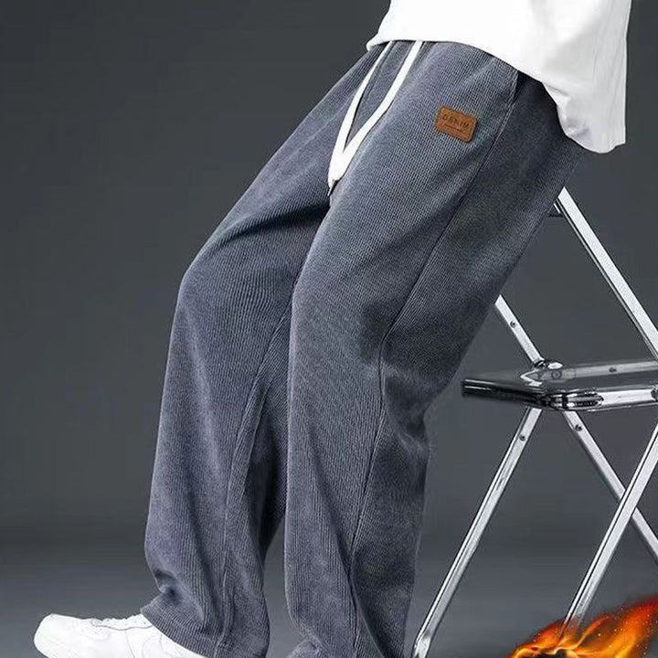 Herren Cordhose | Gerade geschnittene Winterhose mit verstellbarem Bund und optional wärmender Fütterung