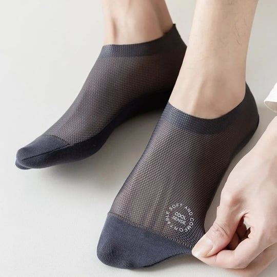 Calzini invisibili ultraleggeri (4 paia) | Aderenza antiscivolo, invisibili in sneakers e pantofole | Senza cuciture e traspiranti