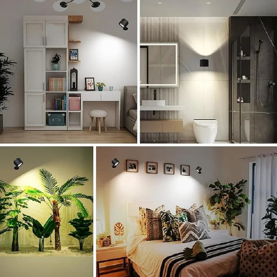 Magnetische LED-Wandleuchte mit Fernbedienung | Dimmbares Akku-Licht mit 3 Lichtfarben und Touch-Steuerung