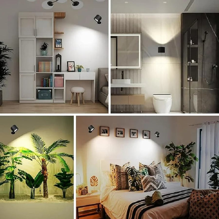 Magnetische LED-Wandleuchte mit Fernbedienung | Dimmbares Akku-Licht mit 3 Lichtfarben und Touch-Steuerung