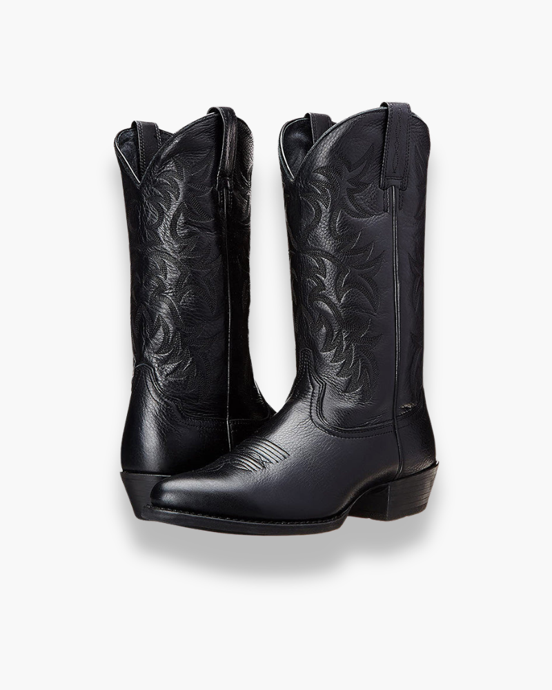 Damen Cowboystiefel Schwarz im Western-Stil | Elegante Westernstiefel mit klassischem Design für Alltag und besondere Anlässe