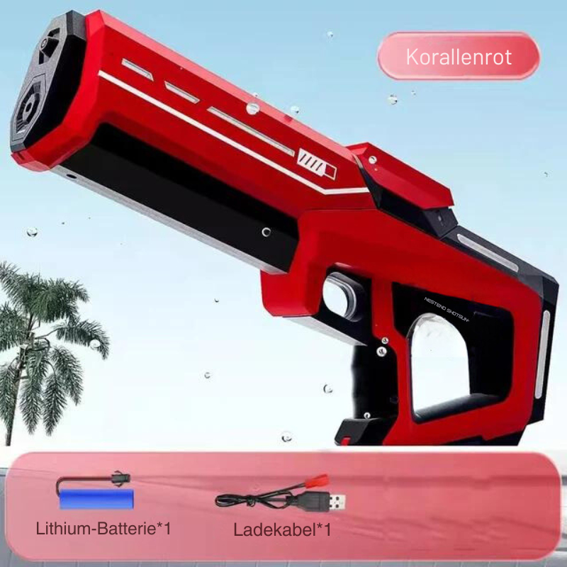 Electric Water Gun 1 L Tank | Automatic Spraying Without Pumping | 8–10 m Range | Battery, 43 cm, ABS