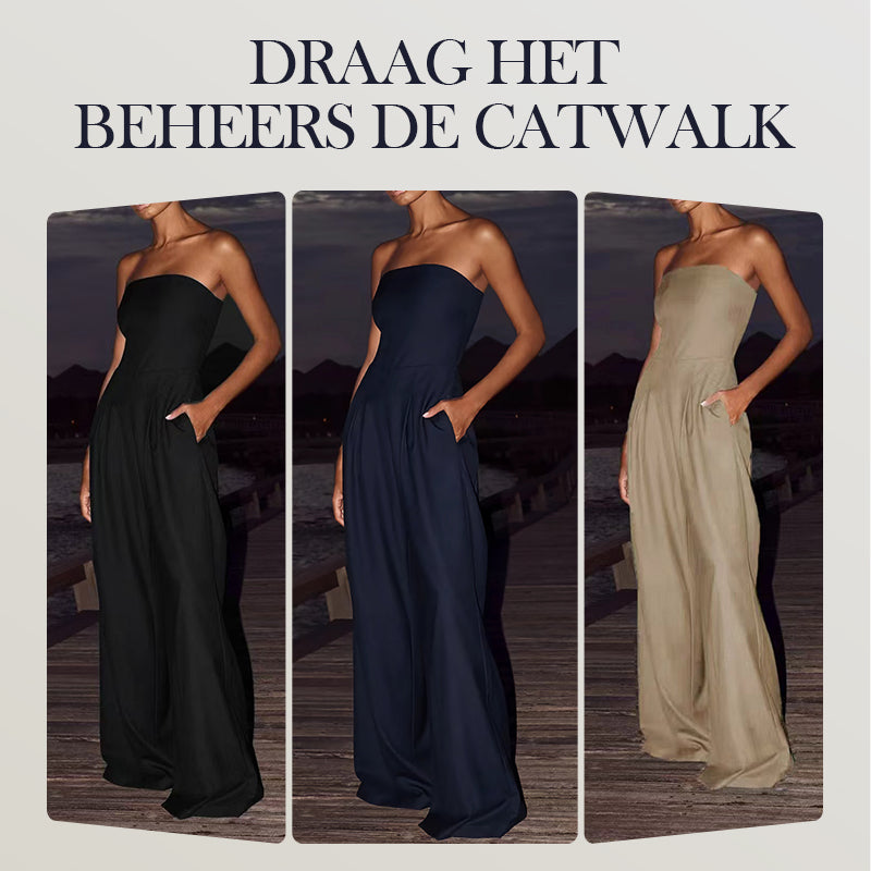 Ärmelloser Jumpsuit mit Taschen