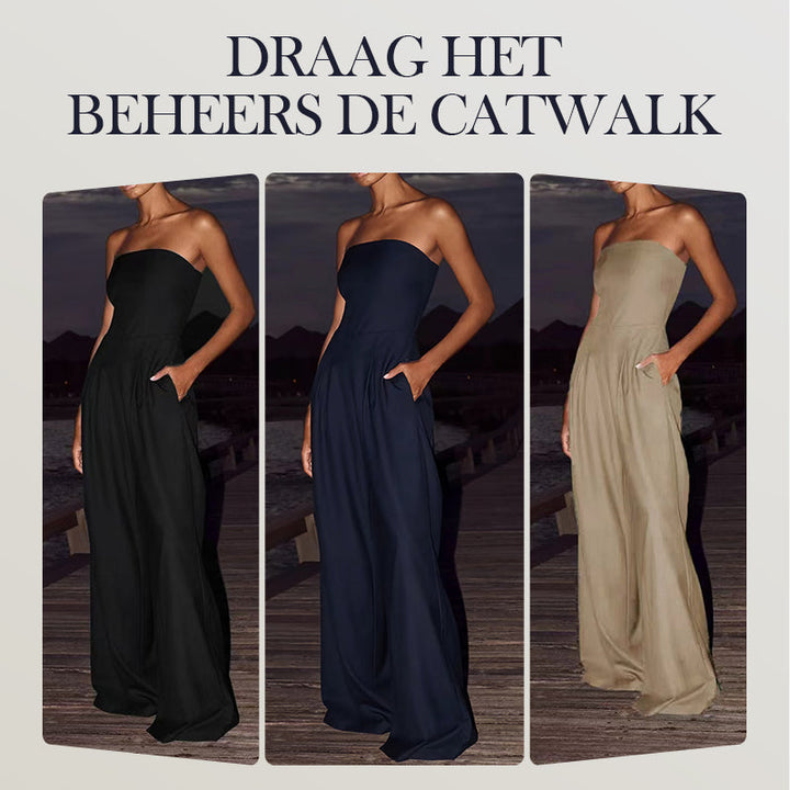 Ärmelloser Jumpsuit mit Taschen