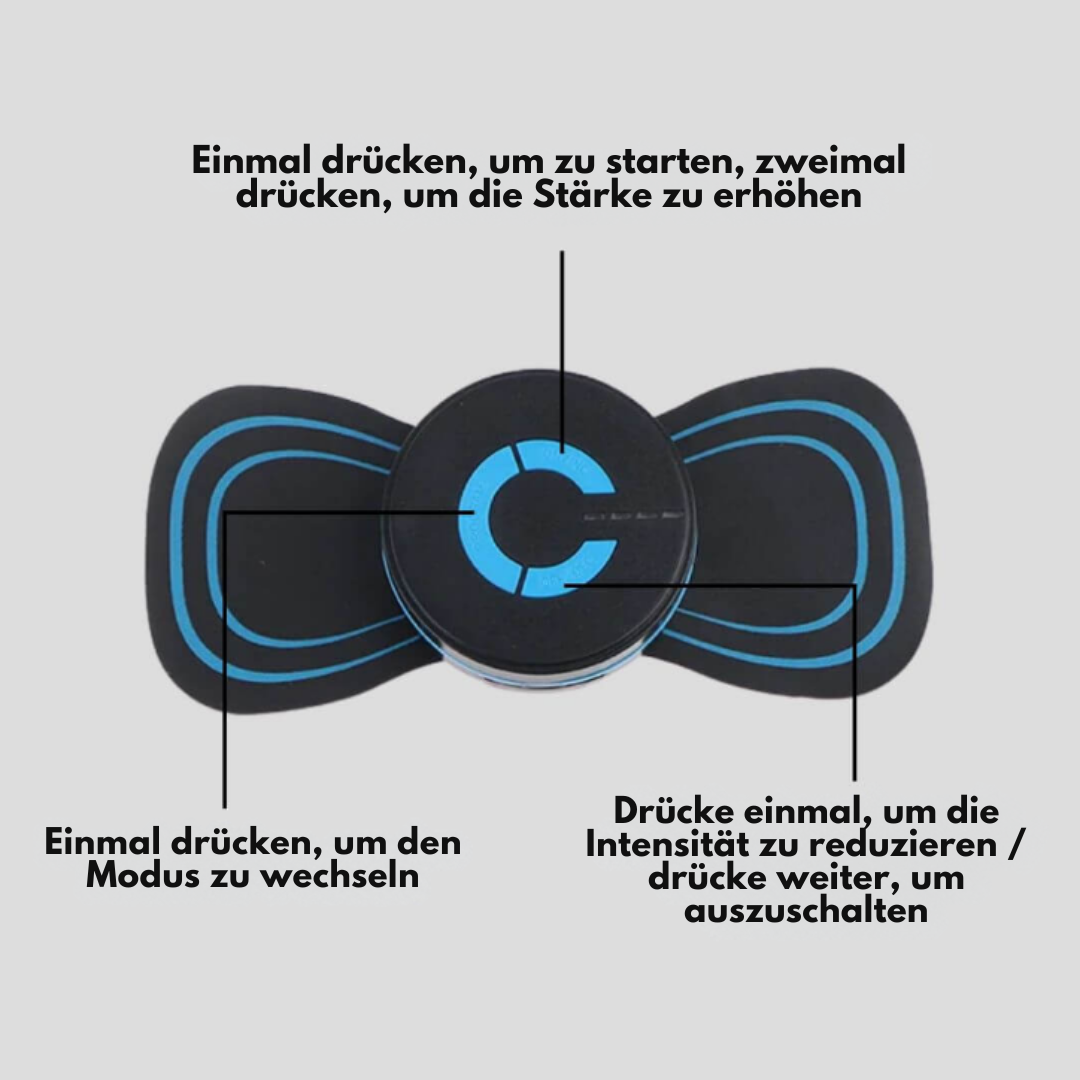Muskelmassagegerät mit 15 Intensitätsstufen | Für Nacken, Rücken, Taille, Hüfte &amp; Beine | Unterstützt Entspannung &amp; Durchblutung