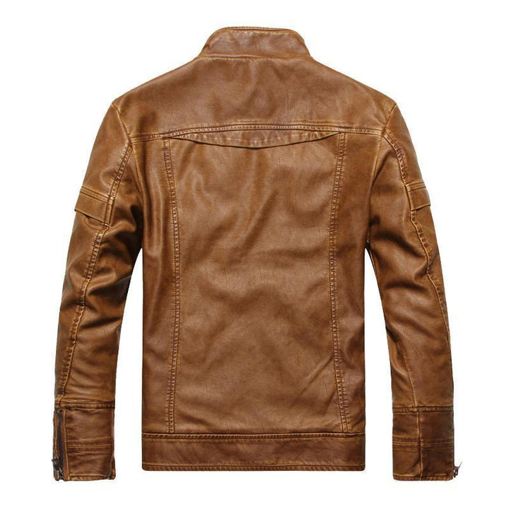 PU Lederjacke | Damen Kunstlederjacke mit geripptem Saum im lässigen Stil