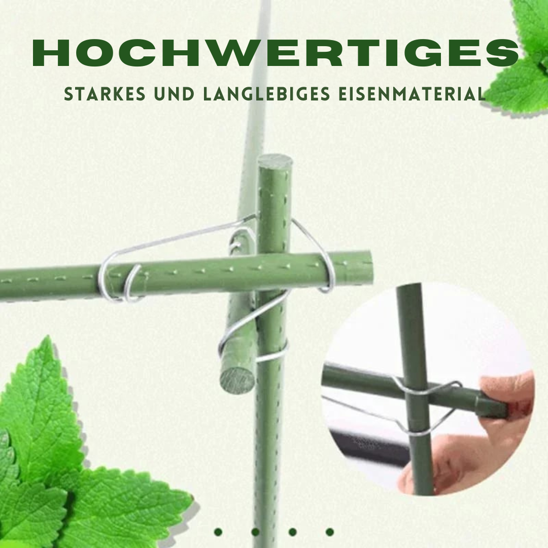 Zaun- &amp; Rohrverbinder Clips aus verzinktem Eisen | Für Gewächshaus, Zaun, Rankhilfe &amp; Spalier | Korrosionsschutz | 11/16/20 mm