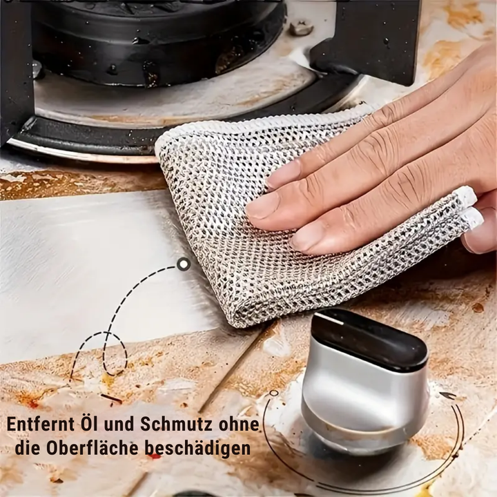 Scratch-Free Cleaning Cloths for Kitchen &amp; Household | Strong Against Grease, Lots of Foam &amp; Highly Absorbent | 10-Pack 20x20 cm