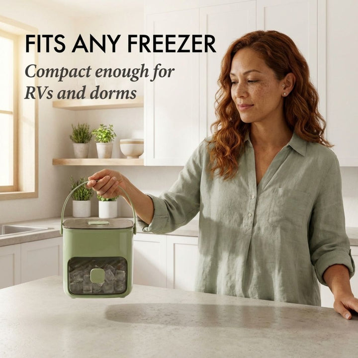 Eiswürfelform mit One-Touch-Release &amp; Aufbewahrungsbox | 48 Eiswürfel, Deckel &amp; Schaufel | BPA-frei