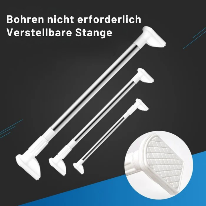 Teleskopstange ohne Bohren aus Edelstahl | 70–120 cm verstellbar | Rostfrei &amp; werkzeugfrei | Dusch-, Vorhang- &amp; Schrankstange