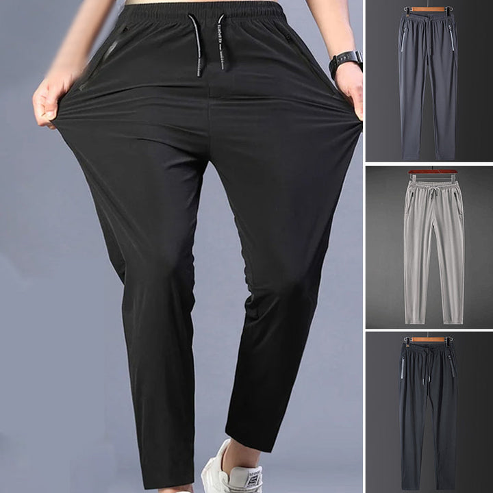 Schnelltrocknende Freizeithose | Stretchhose mit Reißverschlusstaschen und UV-Schutz