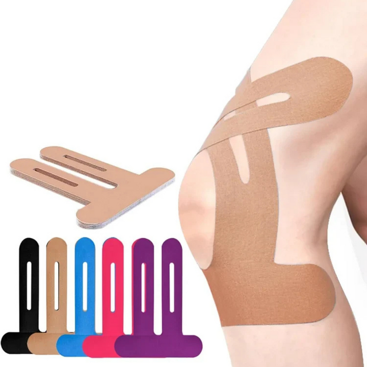 KneeSupport™ Vorgeschnittenes Kinesiology Tape | Elastisch, Wasserfest &amp; Atmungsaktiv | Sofortige Knie-Stabilisierung
